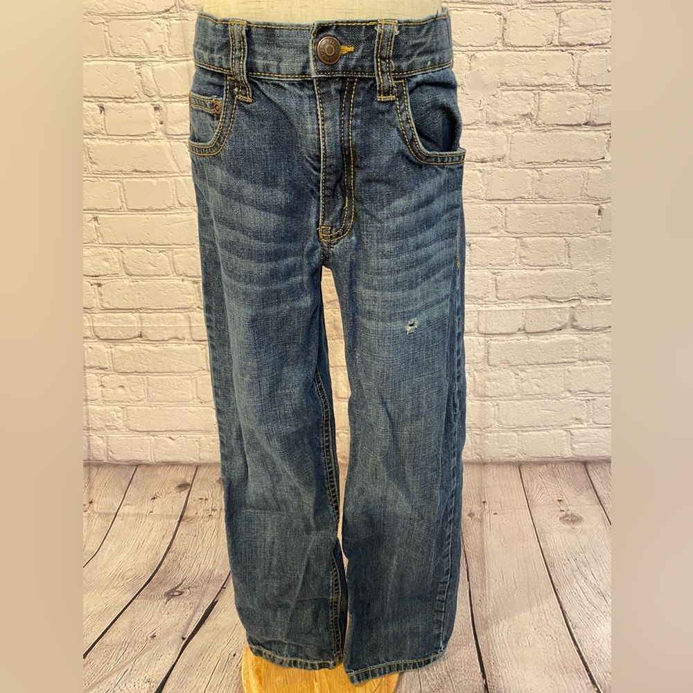 Gymboree Classic Boys 10 Slim Dark Distressed Jeans
